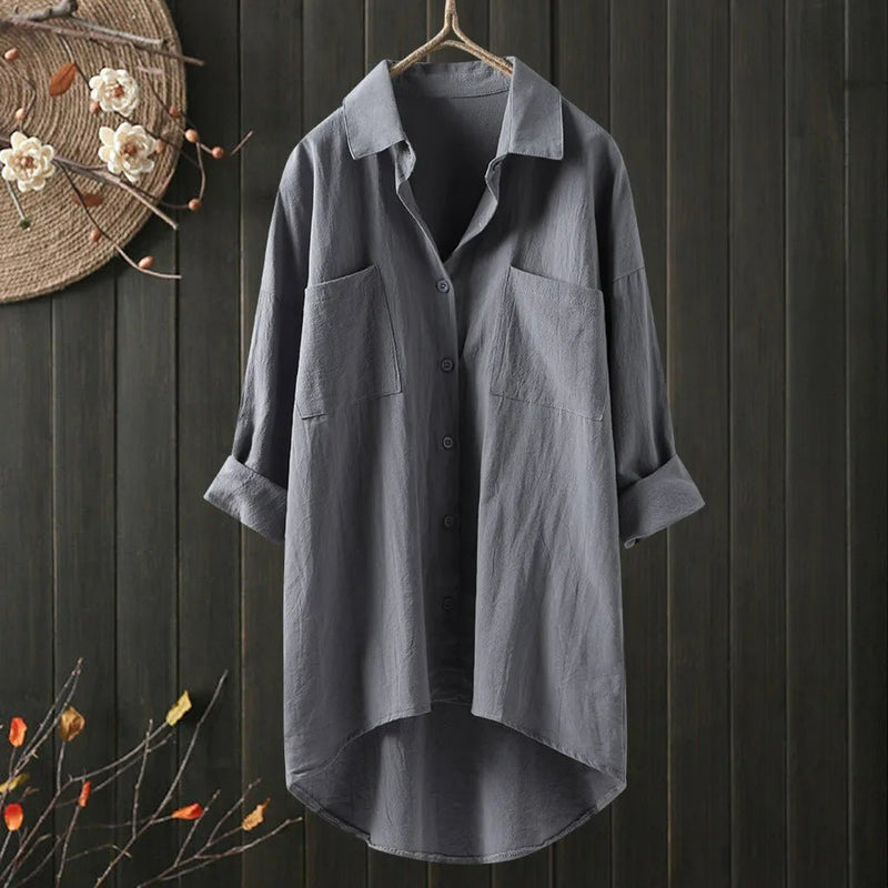 Angelina - Blouse met lange mouwen en een losse pasvorm - Yoova