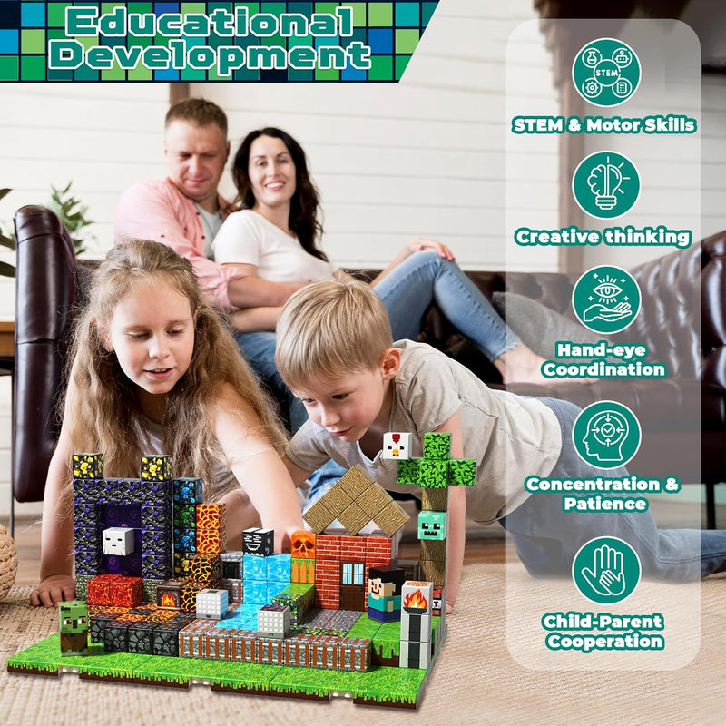 BrainiBlocks™ (200 stuks) - Magnetisch Bouwplezier voor Creatieve Geesten! - Yoova
