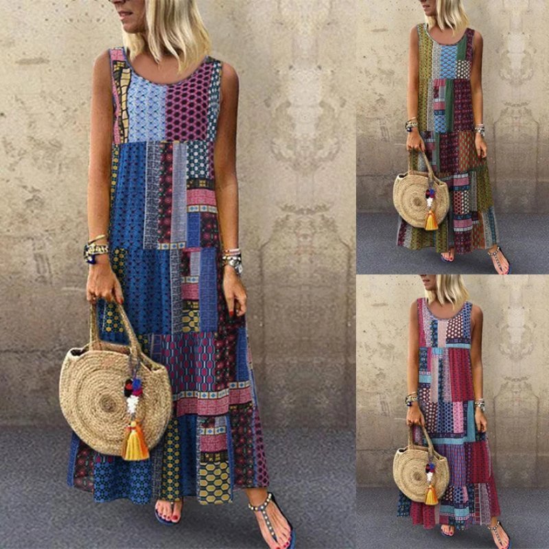 Claudette - Zomerse etnische casual jurk - Yoova