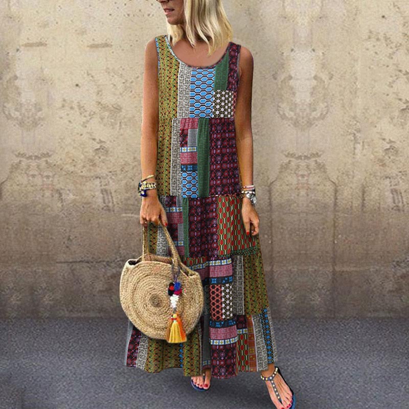 Claudette - Zomerse etnische casual jurk - Yoova