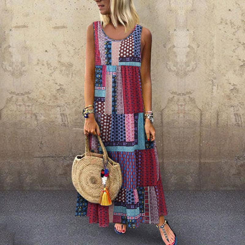 Claudette - Zomerse etnische casual jurk - Yoova