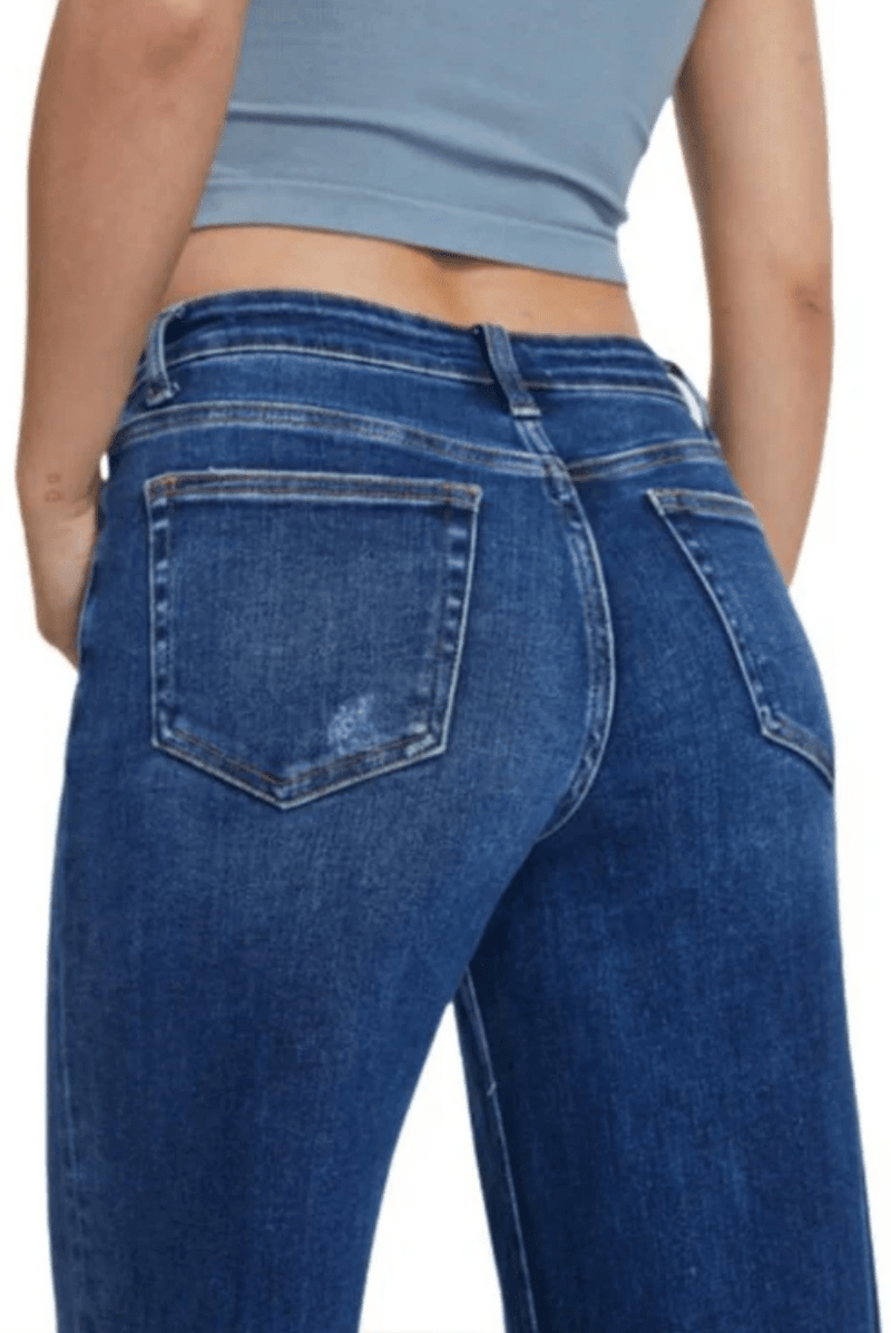 FlowDenim™ - Stretchy Baggy Jeans Wijde Pijpen voor Vrouwen - Yoova