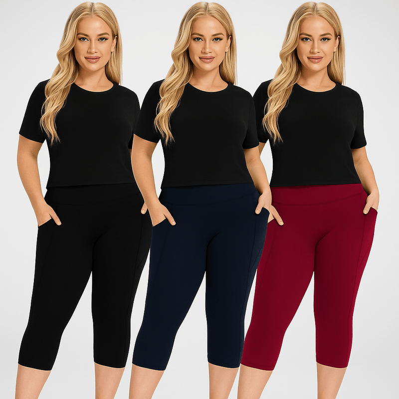 FlowFit™ - Ademende 3 - Pack Capri's - Yoova