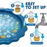 HappySplash™ - Opblaasbaar Water Speelmat – Outdoor Splash Pad voor Kinderen - Yoova