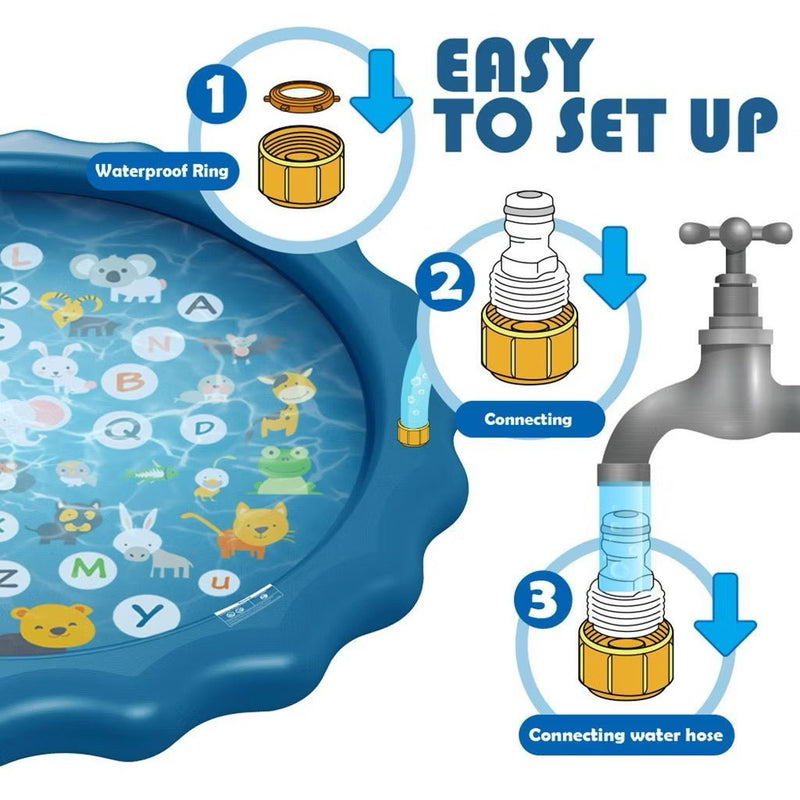 HappySplash™ - Opblaasbaar Water Speelmat – Outdoor Splash Pad voor Kinderen - Yoova