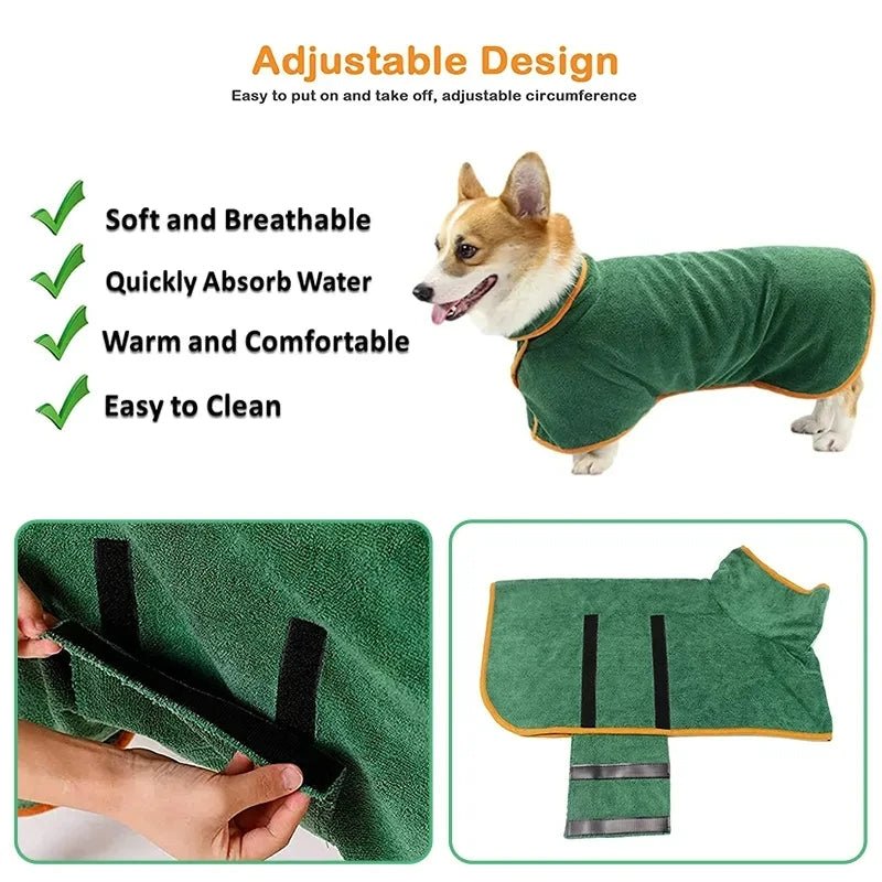 PawDry - Sneldrogende Microfiber Hondenbadjas - Yoova