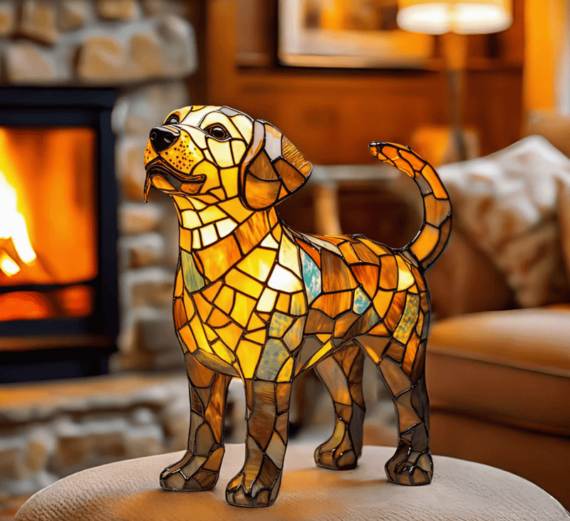 PawGlow™ - Hondenlamp van hars – kunstzinnig en decoratief - Yoova