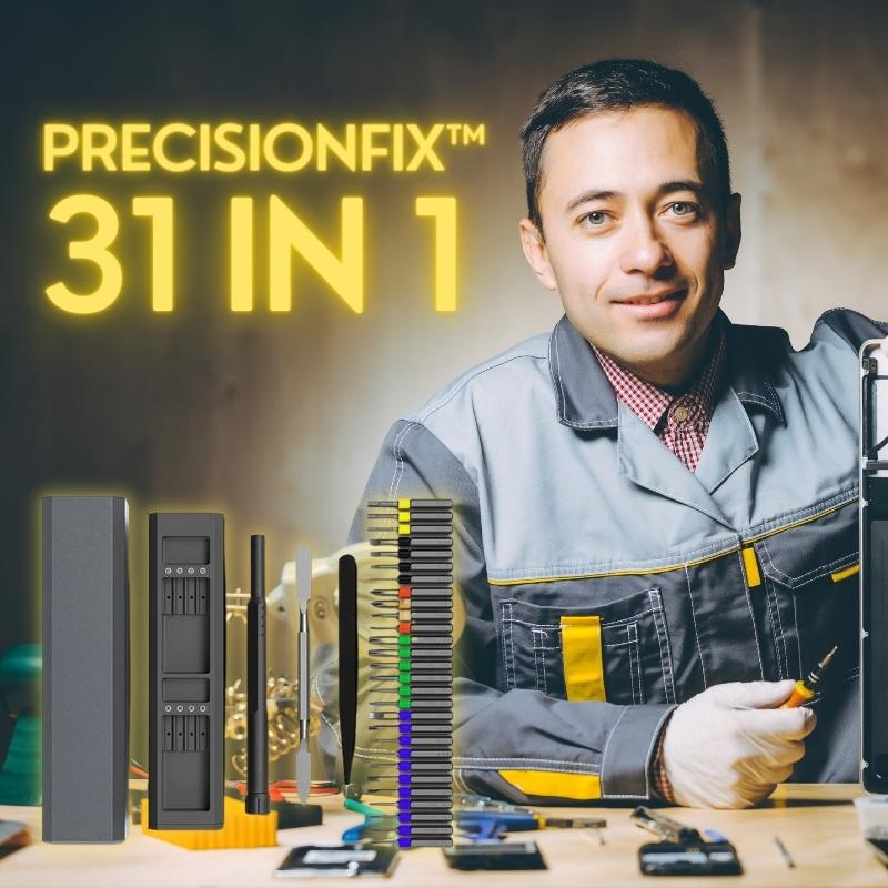 PrecisionFix™ - 31 in 1 schroevendraaierset voor probleemloze reparaties - Yoova