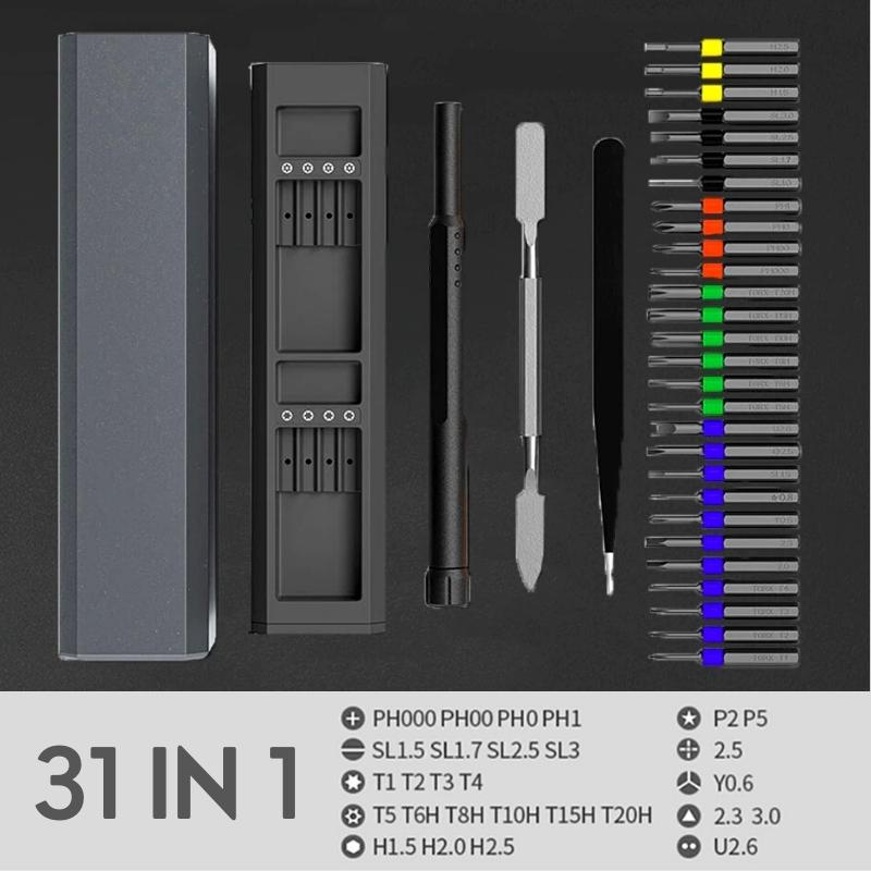 PrecisionFix™ - 31 in 1 schroevendraaierset voor probleemloze reparaties - Yoova