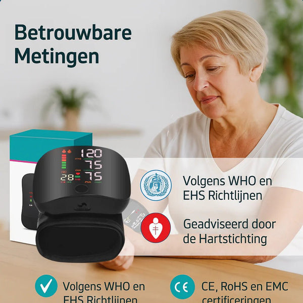 PulseIQ™ - Intelligente bloeddrukmeter Klinisch getest - Yoova