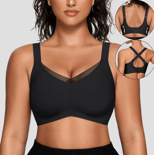 SilvaShape™ (1+1 GRATIS) - Vrouwen Wire - Free Naadloze V - Hals Mesh Push - Up BH - Yoova