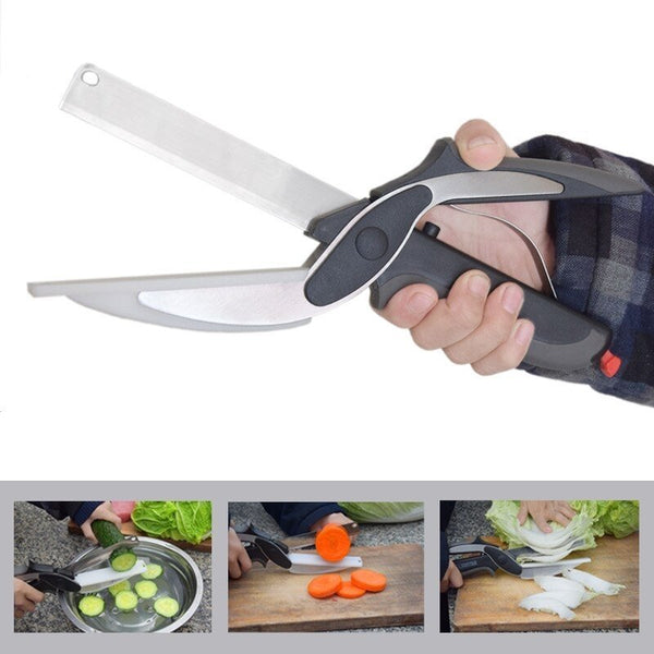Smartcutter™ 2 in 1 Keukenmes - Snijdt voedsel binnen enkele seconden - Yoova