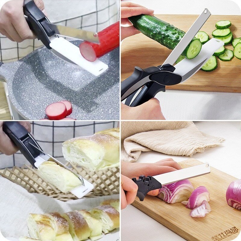Smartcutter™ 2 in 1 Keukenmes - Snijdt voedsel binnen enkele seconden - Yoova