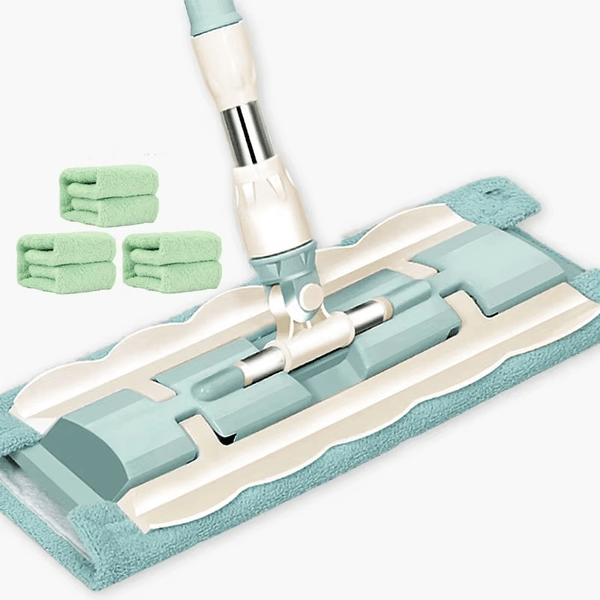SteelMop Pro™ - Platte mop met roestvrijstalen steel - Yoova