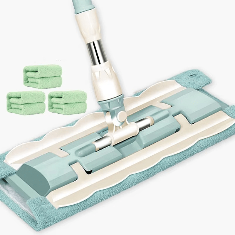 SteelMop Pro™ - Platte mop met roestvrijstalen steel - Yoova