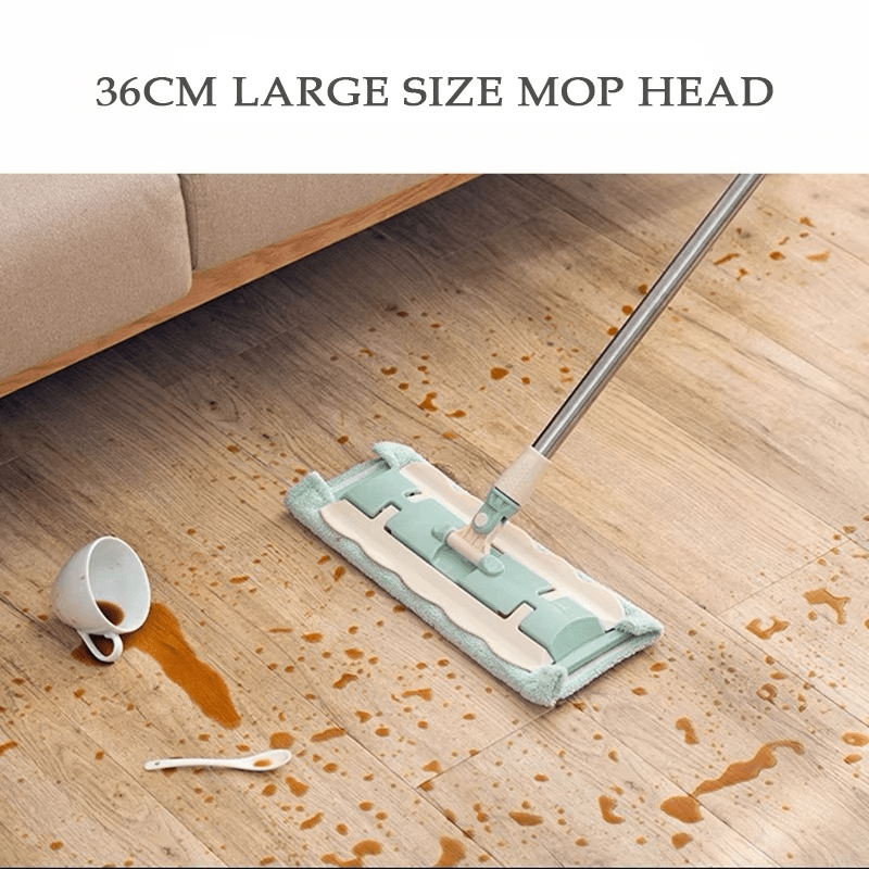 SteelMop Pro™ - Platte mop met roestvrijstalen steel - Yoova