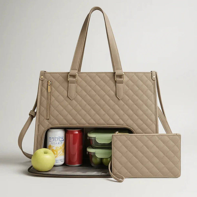 VelvaCarry™ - Alles - in - één Tas voor Werk, Lunch en Laptop - Yoova