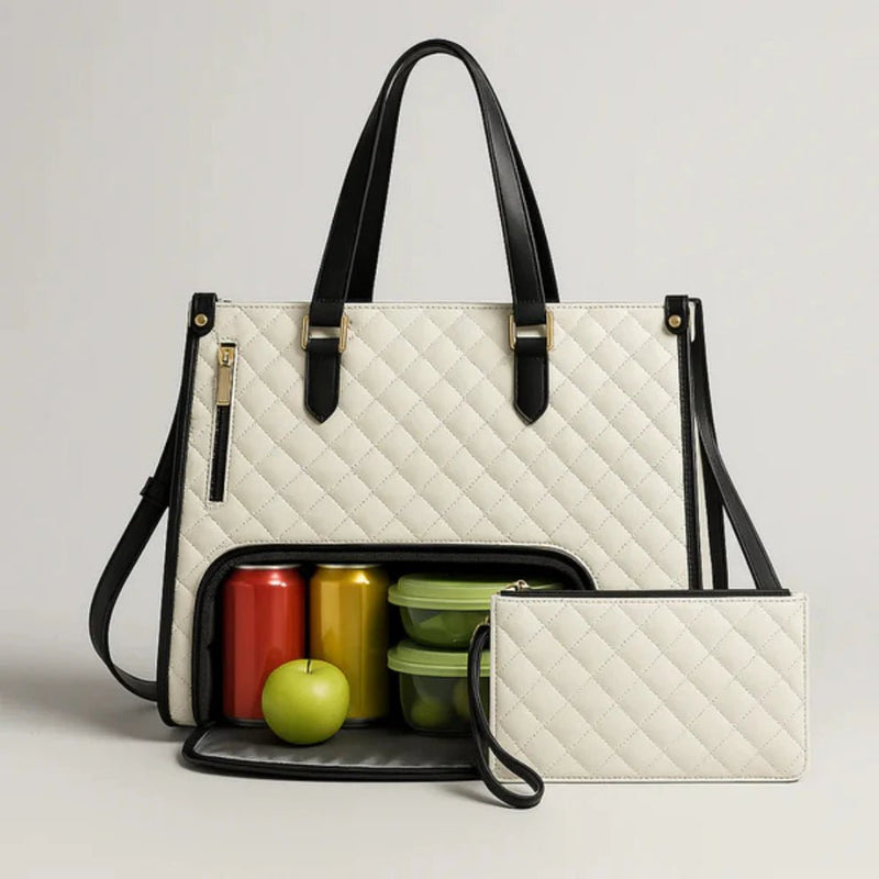 VelvaCarry™ - Alles - in - één Tas voor Werk, Lunch en Laptop - Yoova