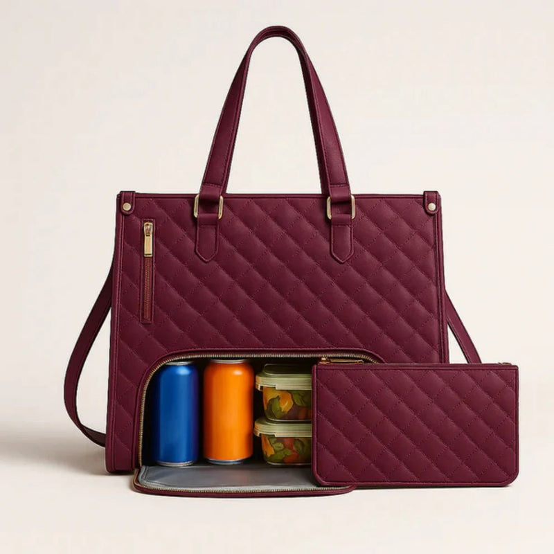 VelvaCarry™ - Alles - in - één Tas voor Werk, Lunch en Laptop - Yoova